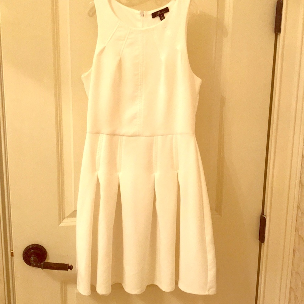 Cream Skater Dress size small scuba material